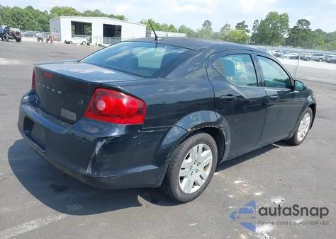 2012 Dodge Avenger Se из США, поврежденный, VIN 1C3CDZAB4CN127982